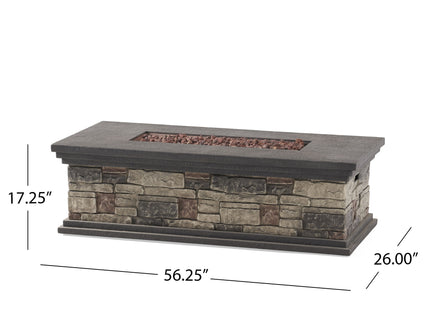 Fire Pit With Lightweight Concrete And Steel Frame