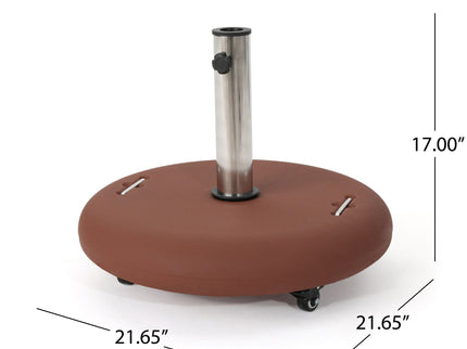 Wheelie - Round Umbrella Base With Stainless Steel Holder