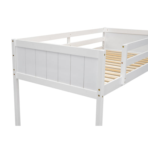 Low Loft Bed With Adjustable Ladder