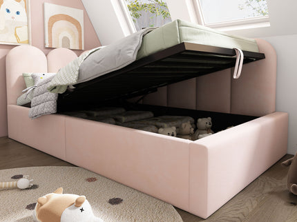 Upholstered Daybed With Metal Slatted Base