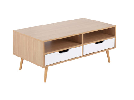 Astro - Contemporary Coffee Table - Natural / White