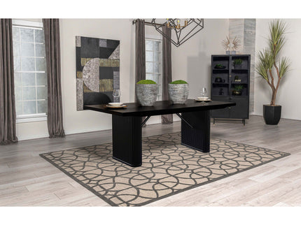 Houston - Rectangular Double Dining Table Top - Black