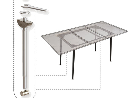 Modern Extendable Dining Table And Chair Set For 2 - 6 People