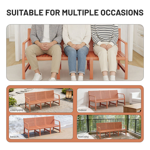 1 Piece Indoor / Outdoor 3 Seater Sofa, UV-Resistant, Waterproof And Durable