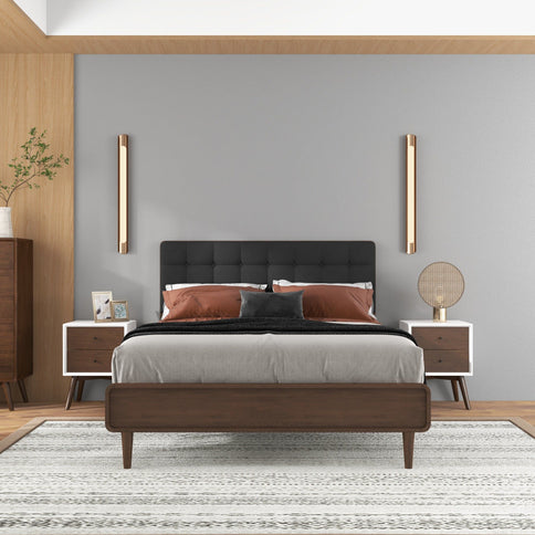 Caroline - Mid-Century Modern Style Night Stand 2 Drawer