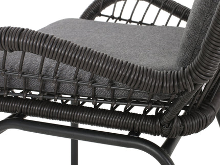 Outdoor Wicker Club Chair With Cushions (Set of 2)