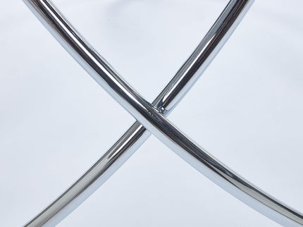 Metal Leg Dining Table With Tempered Glass Top
