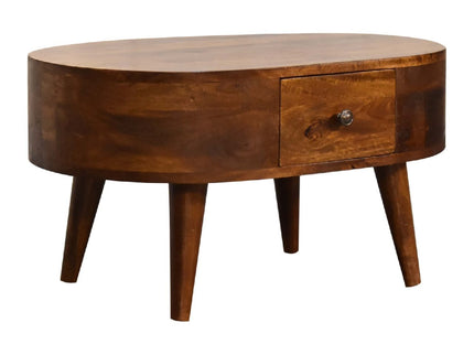 Mini Rounded Coffee Table - Chestnut