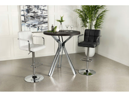 Edgerton - Round Height Bistro Bar Table - Dark Oak