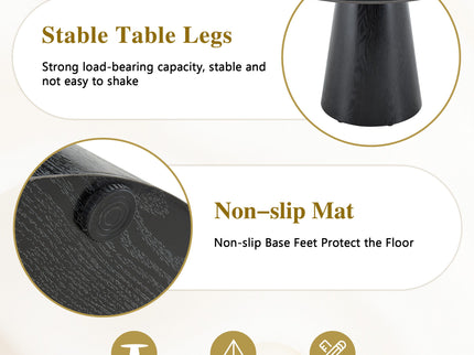 Round Dining Table - Black