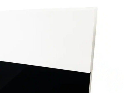 2 Drawer Nightstand, Bedside Table - White / Black