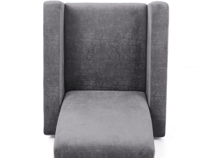 Bolt - Upholstered Recliner Chair With Stainless Steel Base - Gray / Chrome