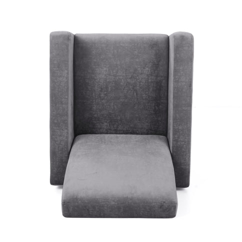 Bolt - Upholstered Recliner Chair With Stainless Steel Base - Gray / Chrome