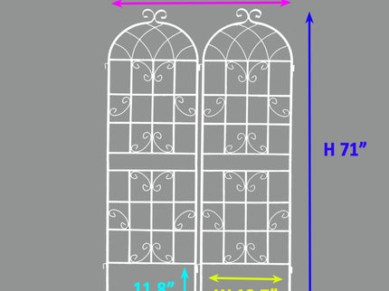 Metal Garden Rustproof Trellis For Climbing Plants Outdoor Flower Support