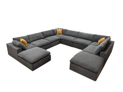 Custom Configuration Modular Sectional & Toss Pillows