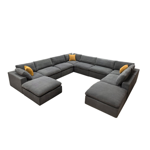 Custom Configuration Modular Sectional & Toss Pillows