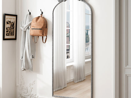Vintage Arched Full Body Mirror, Wall Mounted For Living Room