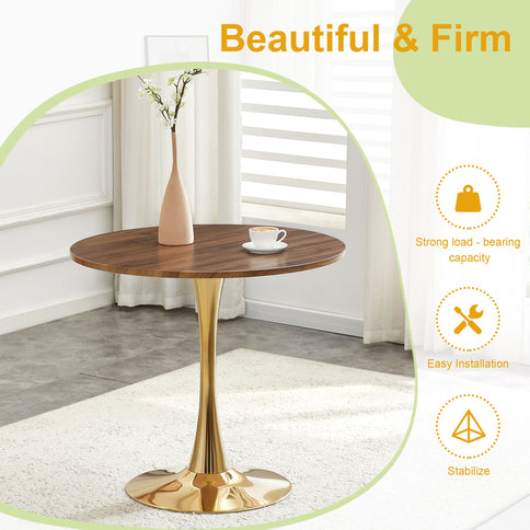 Round Dining Table With Thickened Top For Kitchen