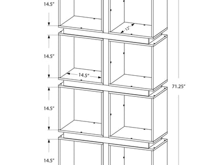 Bookshelf, Bookcase, Etagere, 5 Tier, For Office, Contemporary & Modern - White