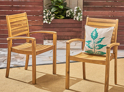 Outdoor Dining Chair, Stacking Design For Patio