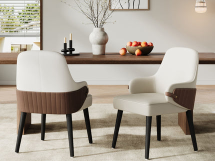 Indoor Dining Chair (Set of 2) - Beige / Brown