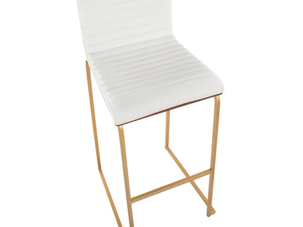 Mason Mara - Contemporary Versatile Desig Fixed Height Barstool (Set of 2)