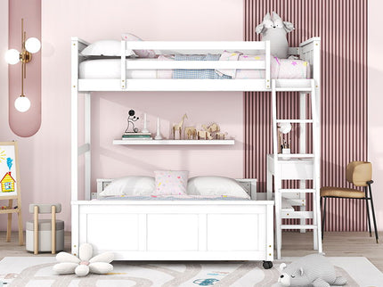 Full Over Full Bunk Bed With Desk
