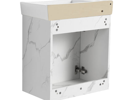 Modern Bathroom Vanity With Ceramic Basin, Wall Mounted Floating Sink Combo, Storage Cabinet