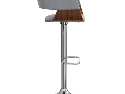 Lowell - Adjustable Swivel Bar Stool - Stone Gray
