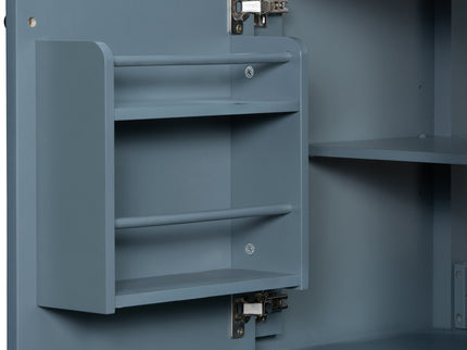 Bathroom Vanity With Sink Top, Flip Drawers, Adjustable Shelf