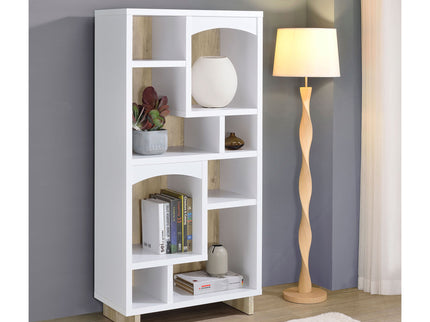 Geilys - 8 Shelf Bookcase With Arch Details - White
