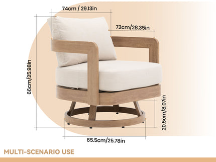 Swivel Chair For Patio - Oak