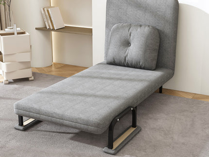 3 In 1 Convertible Folding Sofa Bed With Adjustable Backrest And Pillow
