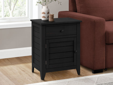Accent Nightstand, Storage Drawer, Transitional