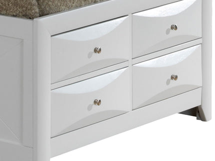 Modern Design Storage Bed With Bookcase Headboard