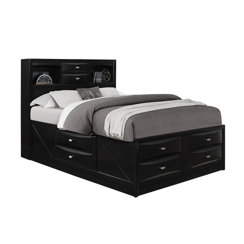 Lucille - Bed With Storage And Bookcase Headboard