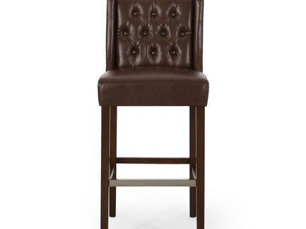 Solstara - Upholstered Dining Barstool With Button Tufted And Wing Back