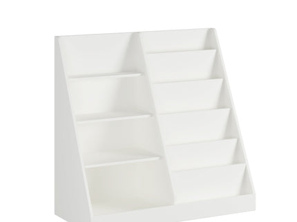 Bookshelf And Toy Storage Organizer, 4 Tier Bookcase With Display Stand For Playroom
