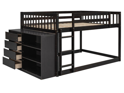 Bunk Bed With 4 Drawers And 3 Shelves