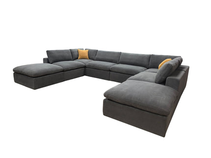 Custom Configuration Modular Sectional & Toss Pillows