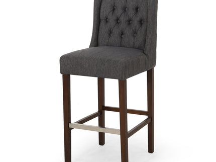 Solstara - Upholstered Dining Barstool With Button Tufted And Wing Back