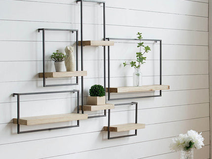 Wall Shelf, Wall Hanging Decor, Home Decor Accent - Black / Brown