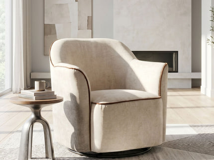 360° Swivel Accent Chair With Flared Arms