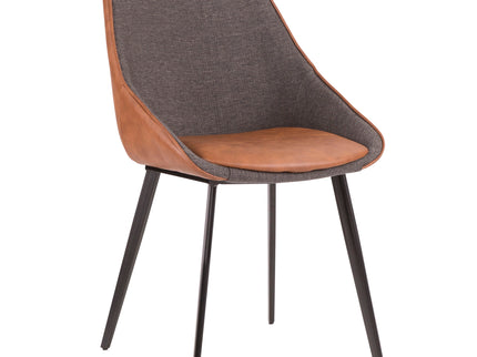 Marche - Contemporary Two Tone Chair (Set of 2) - Brown / Gray