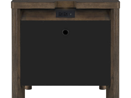 3 Drawer Nightstand With USB - Dark Oak