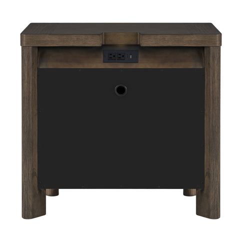 3 Drawer Nightstand With USB - Dark Oak