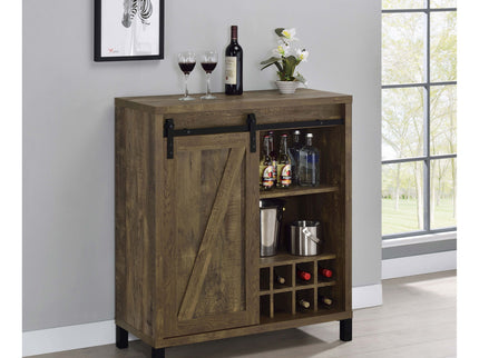 Arcata - Sliding Door Bar Cabinet - Oak