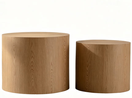 Round Nesting Coffee Table For Small Space (Set of 2)