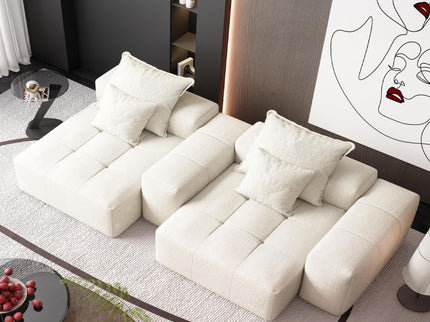 Modern Oversized Diy Combination Modular Sectional Sofa With Pillows