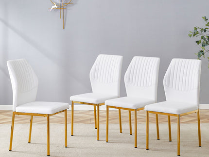 Luxury Simple Chair With Metal Leg